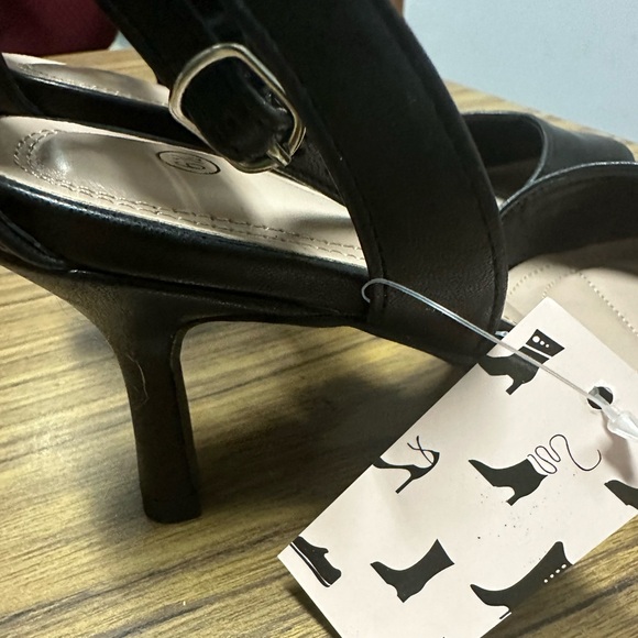 ‼️$10 - Mysoft Ankle Strap Closed Toe Heels Size 6.5 Black NWT - Picture 7 of 9